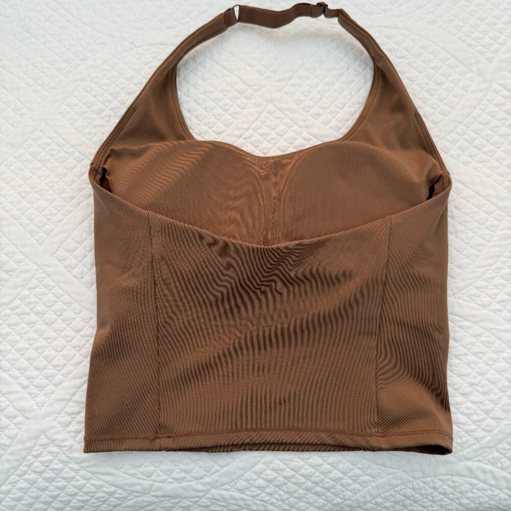 Limited Edition Deep Walnut Timeless Halter Neck Mid Vest – Size S – EUC